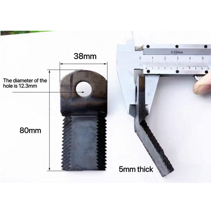 秸秆锯齿还田刀-80mm弯刀